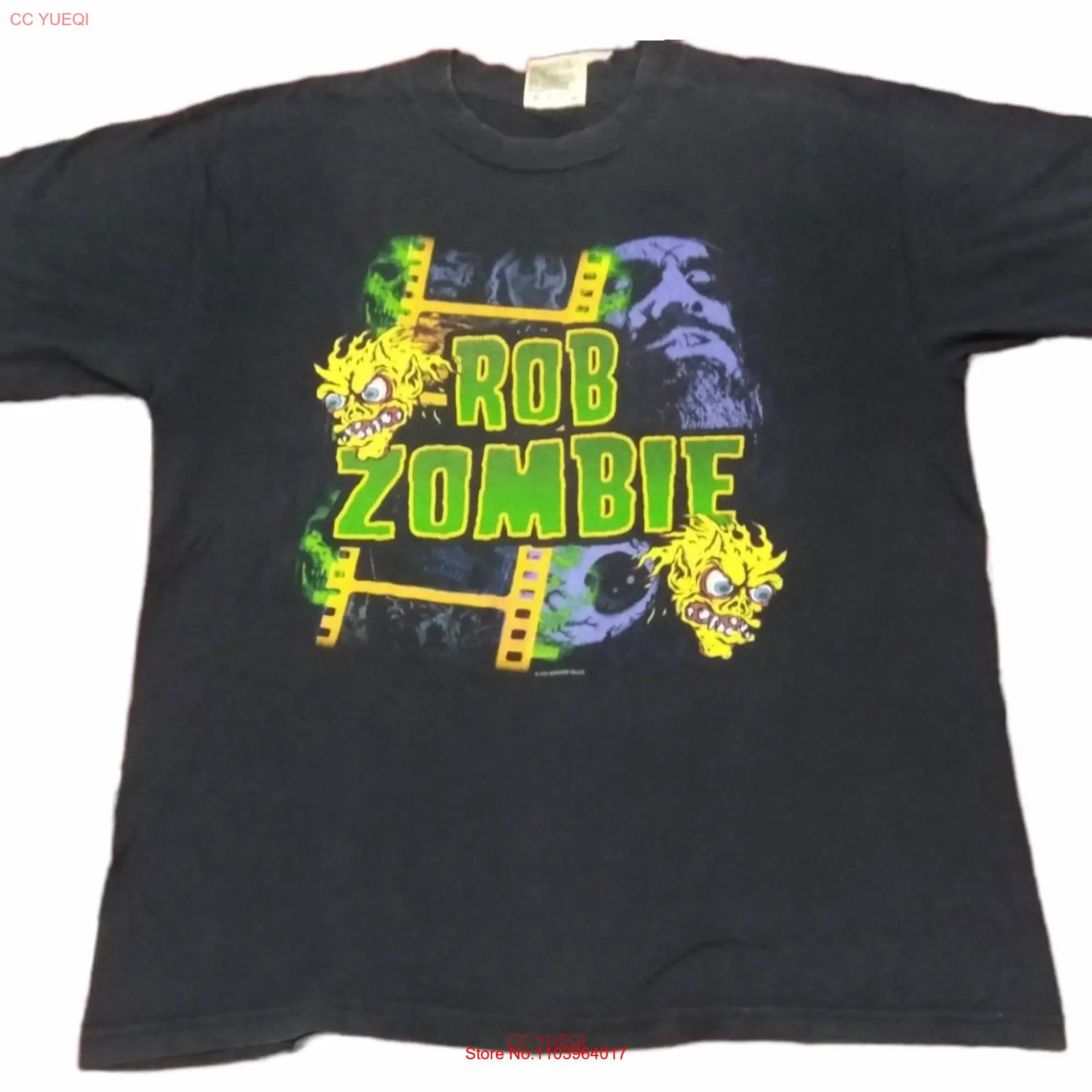 Футболка в винтажном стиле с изображением Роба, зомби, демона, большой размер L