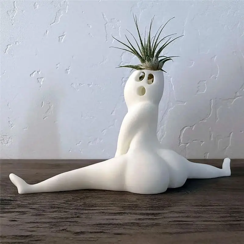 Fresh 2PCS Funny Big Booty Ghost Planter Prank Gift Decor Planter Air Fern Display Stand