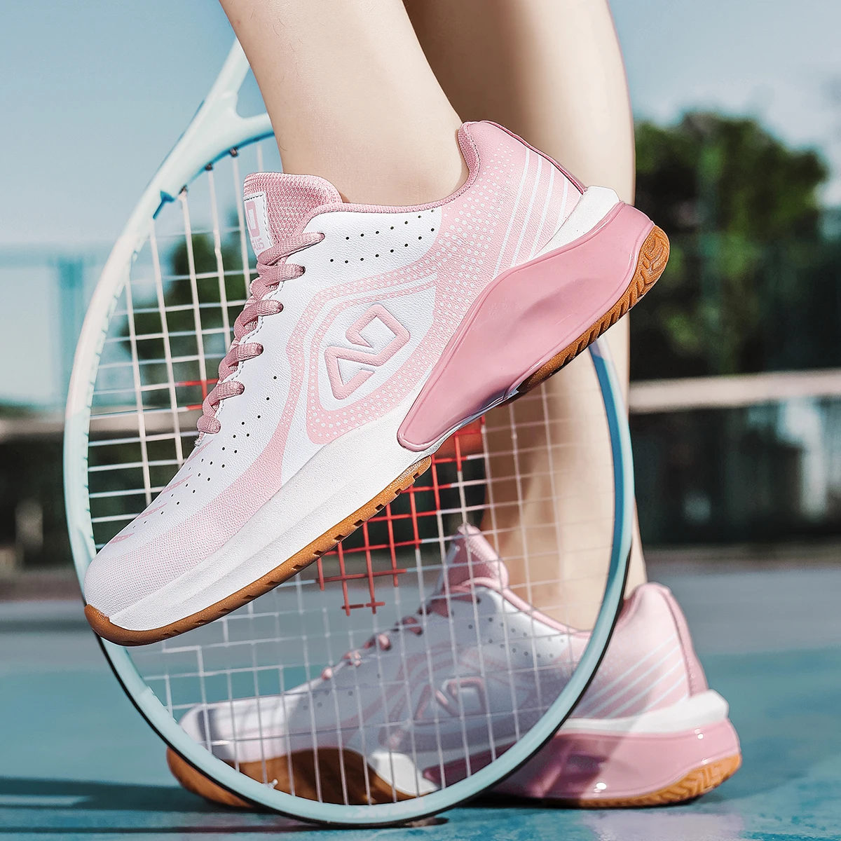 Unisex Badminton Shoes Breathable Non-slip Wear-resistant Lightweight Training Sneakers for Indoor Court Sports