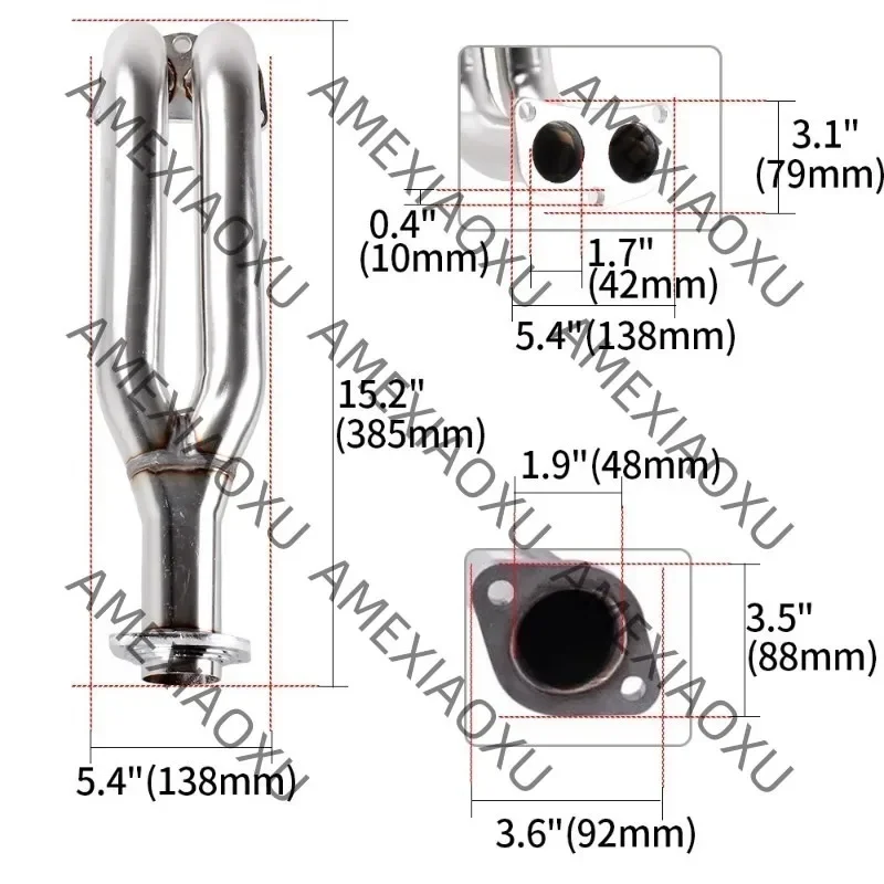 Stainless Exhaust Manifold Header for 88-00 Honda Civic D-series EJ/EG/EH/EK D15/ D16 SOHC l4