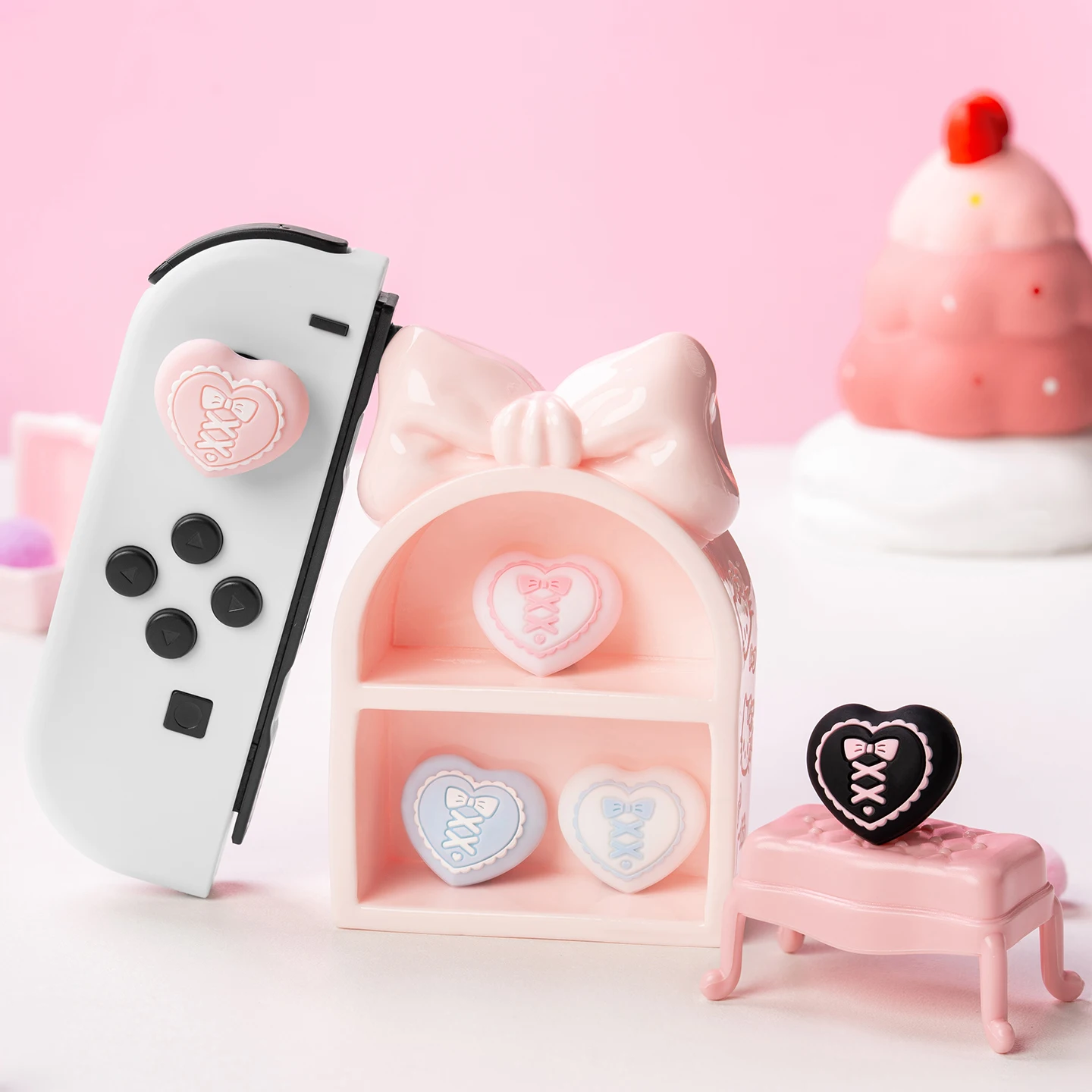 Tapa de agarre de silicona con dibujos animados kawaii, cubierta de Joystick para Nintendo Switch2 Oled NS Lite, funda de mando Joy-Con