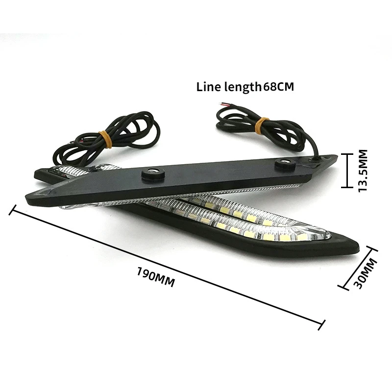 Wholesale LED Modified Lights Automobiles Blade Daytime Side Lights Leaf Lamp Rear Bumper Brake Lights Universally Accessories