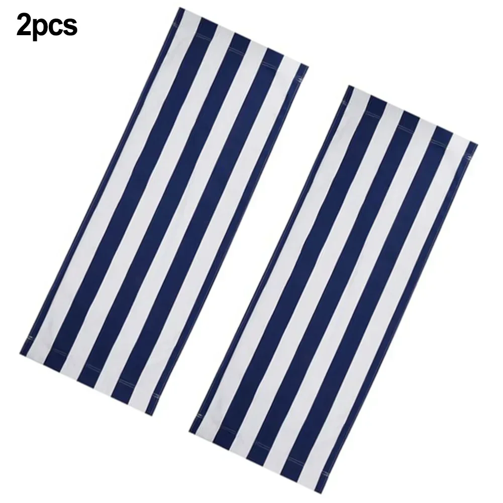 Beach Lounger Replacement Cloth Polyester Cloth Fabric 120x44 Cm White And Blue Beach Lounger Replacement Cloth Garden Furniture