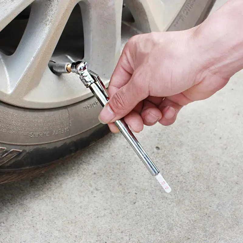 2Pcs Car Styling 5-50 PSI Pressure Gauge Pen Shape Emergency Use Tire Tyre Air Pressure Test Meter
