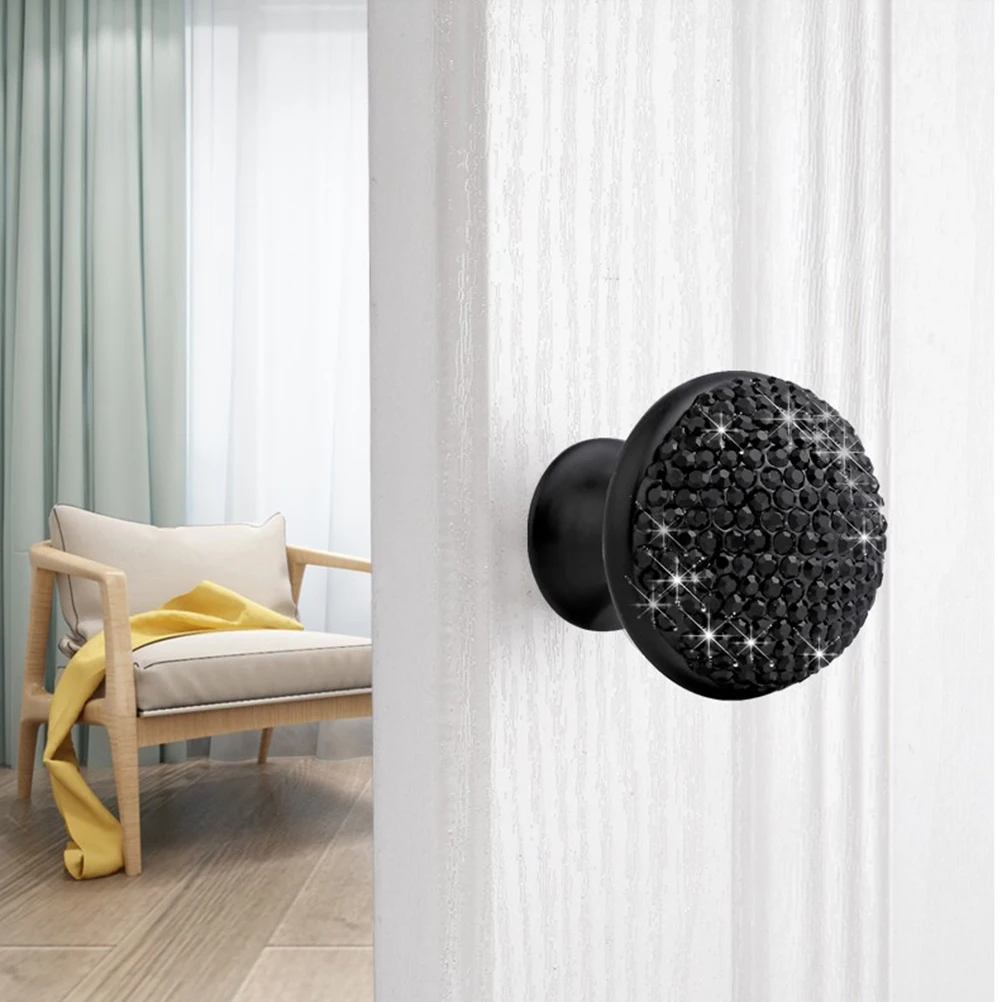 

4 Pcs Crystal Handle Fancy Drawer Pulls Cabinet niture Knobs Rhinestone Handles Bling for Dresser Drawers Door