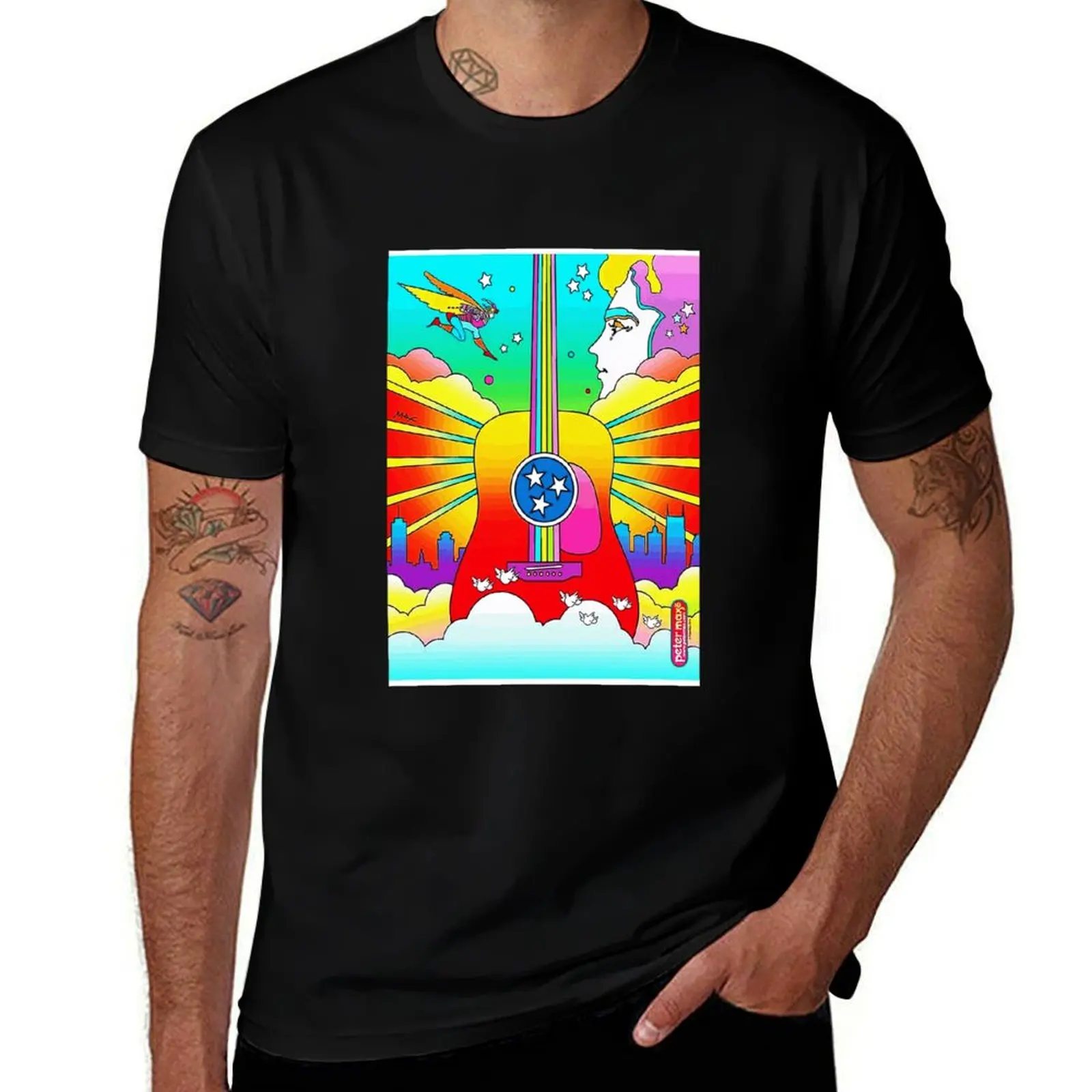 

Peter Max Original Pop Art T-Shirt mens graphic t shirts funny t shirts cotton