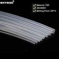 Tubo de PTFE de 1 ~ 10M, manguera aislada FEP, ID transparente 0,5 1, 2, 2,5, 3, 4, 5, 6, 7, 8, 10mm, extrusora, tubo rígido con cabezal en J para piezas de impresora 3D