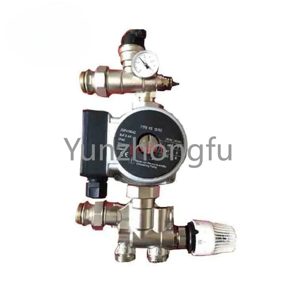 Factory Direct Water Underfloor Heating Manifold brass Pump mixing valve unit