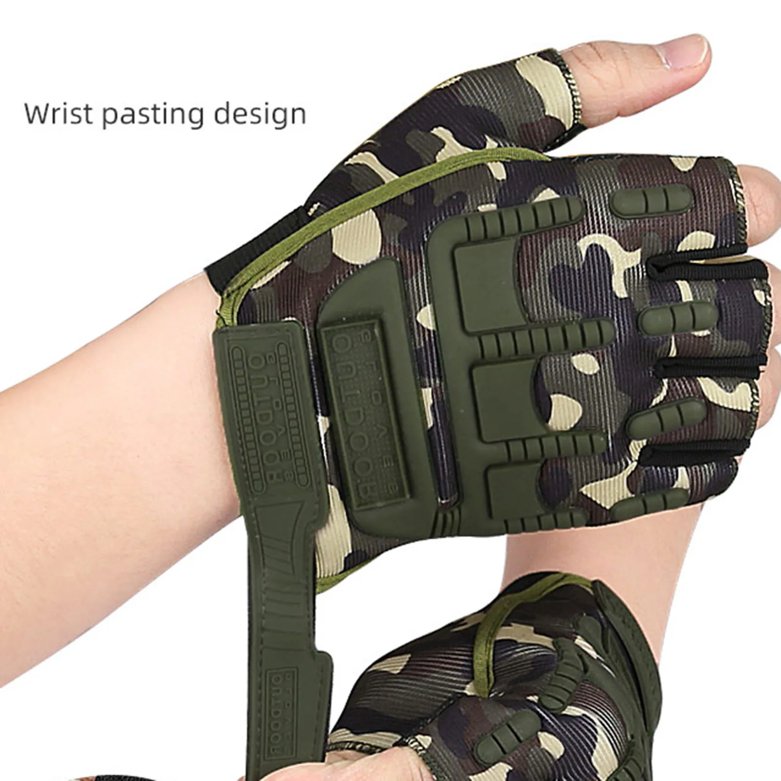 ตัวเลือกสีของถุงมือแบบครึ่งนิ้ว