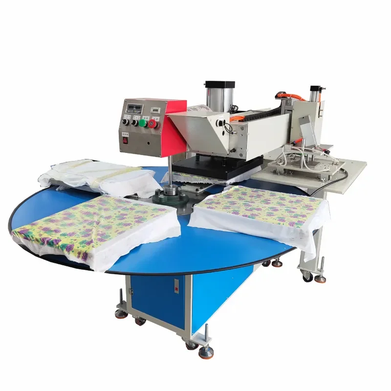 2026 hot sale Turntable four-station pressing machine, automatic mark printing machine, automatic label heat transfer machine