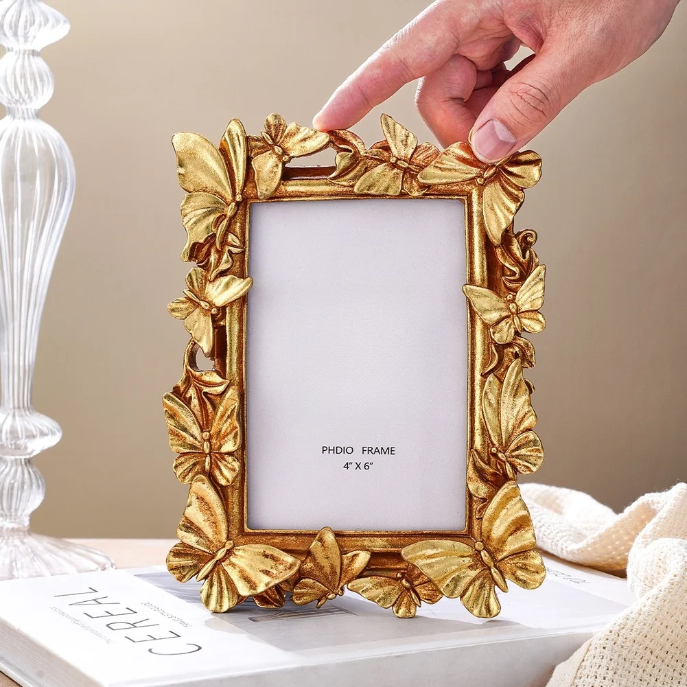 4x6 Inch Frame Butterfly Photo Frame For Family Pictures Beautiful Frame For Memories Delicate Motif Decor 4x6