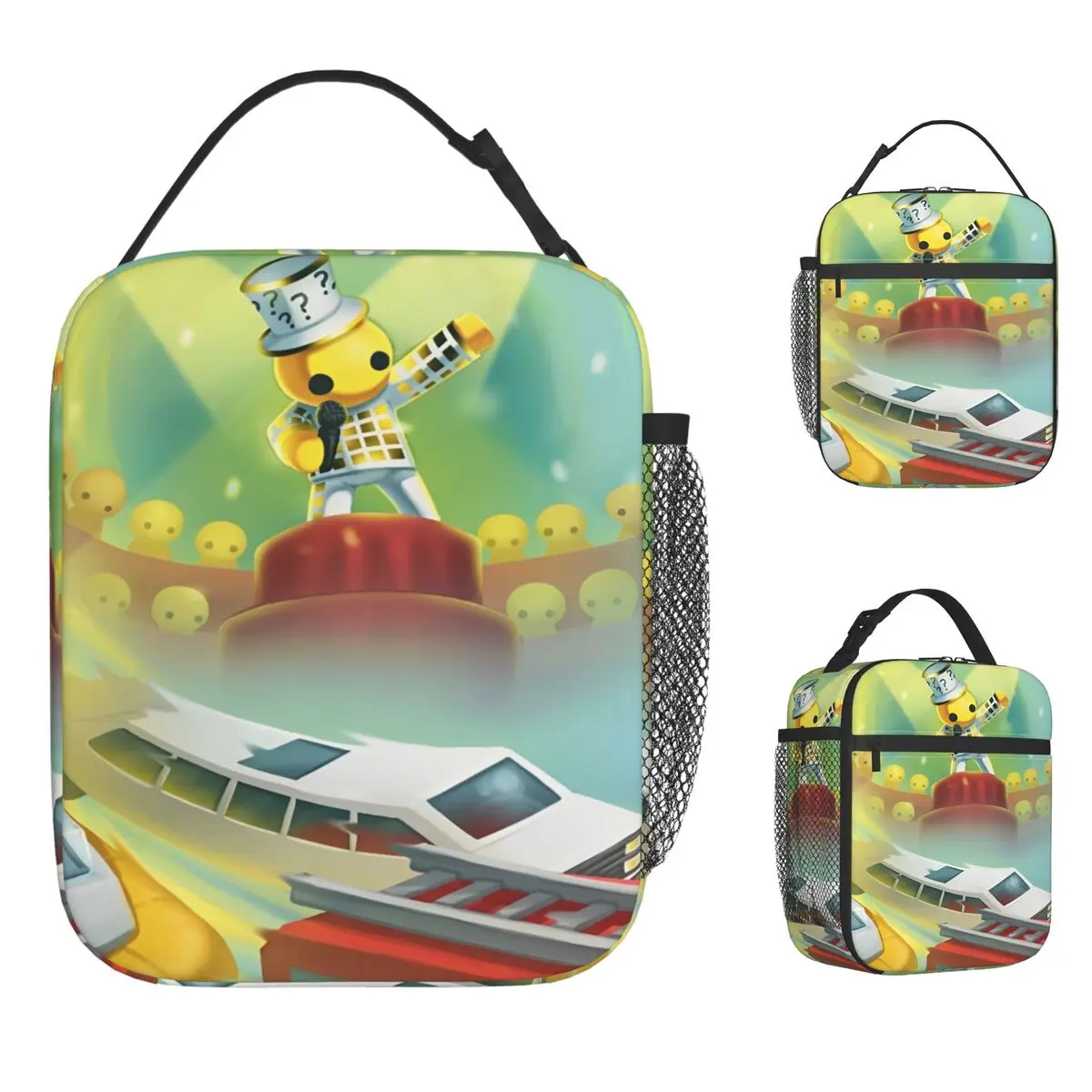 

Сумка для обеда Wobblys Lifes для женщин, графический ланч-бокс для отдыха, офисная сумка-холодильник, портативная изолированная оксфордская термосумка-тоут