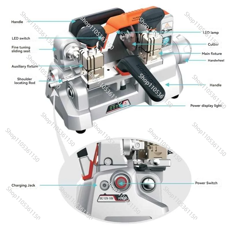 Manual Horizontal Key Machine Xc-009 Bald Eagle Key Machine Xhorse Single Head Key Machine