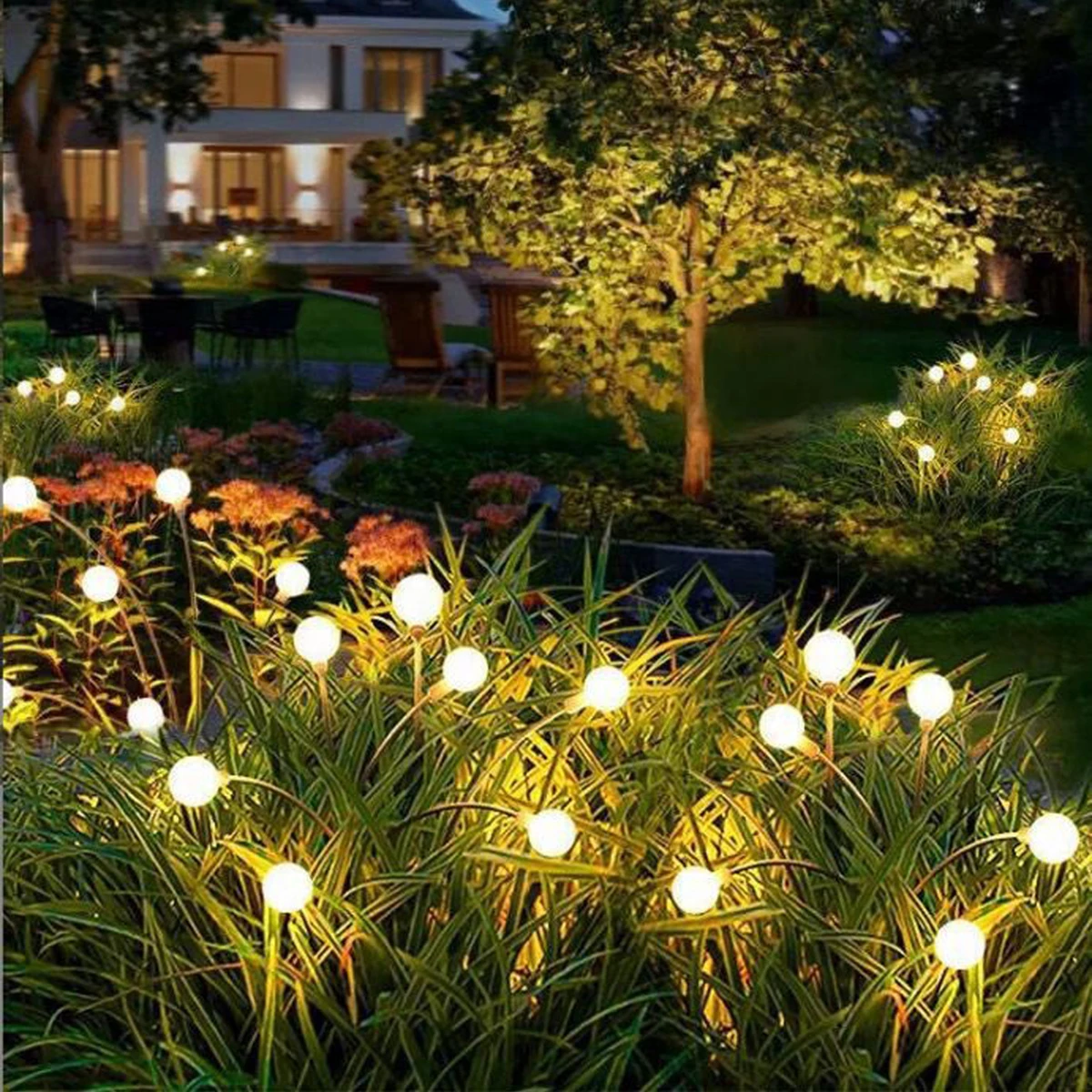 10 LED Solar Garden Lights Powered Firefly Lights Outdoor Garden Decoration Landscape Lights Firework Firefly Lawn Lamps