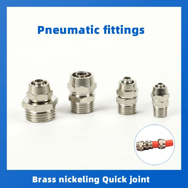 PC PU Tube 8 10 12 Thread 1/4 3/8 1/2 Pneumatic Components PU Hose Quick Coupler Pipe Connector Fittings Quick-Connect Coupl