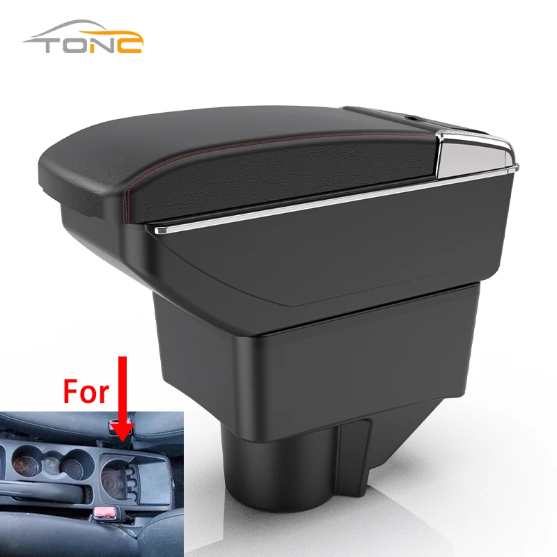 

For Ford Fiesta Armrest Car Storage Box For Ford Fiesta 3 Car Armrest Box 2011-2018 Accessories Car Center Console Box