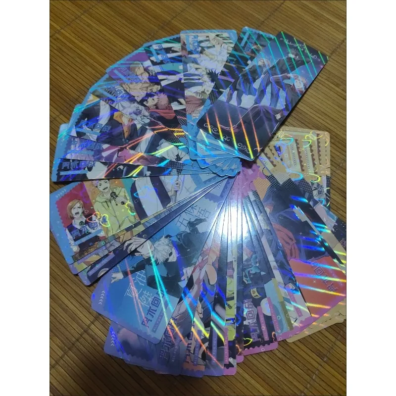 40Pcs/Set 1# Laser Ticket Double-Sided HD Bookmark Greeting Card Cosplay Anime Lovers Gift