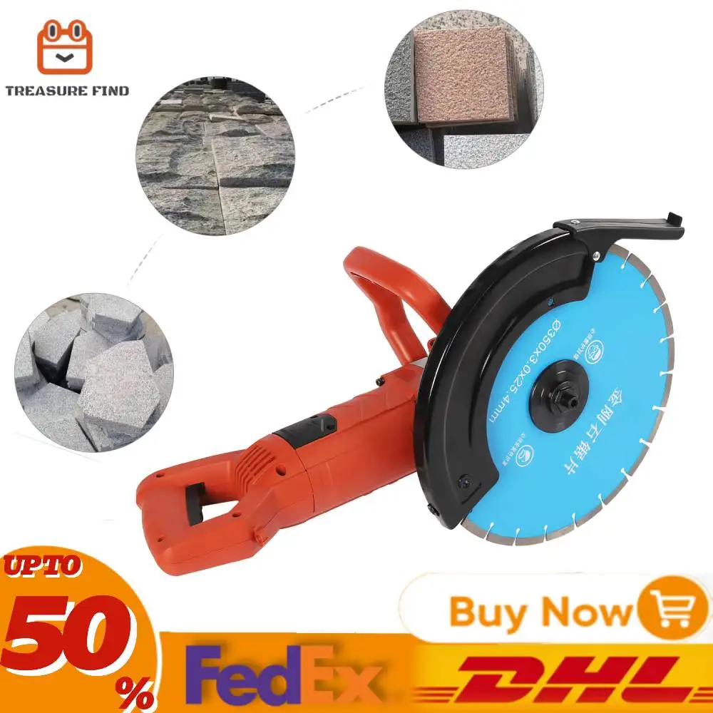 Electric Groove Milling 3000W Circular Saw Wall Groove Milling Punching Machine+Saw Blade 350mm Carpenter Machines Concrete Tool