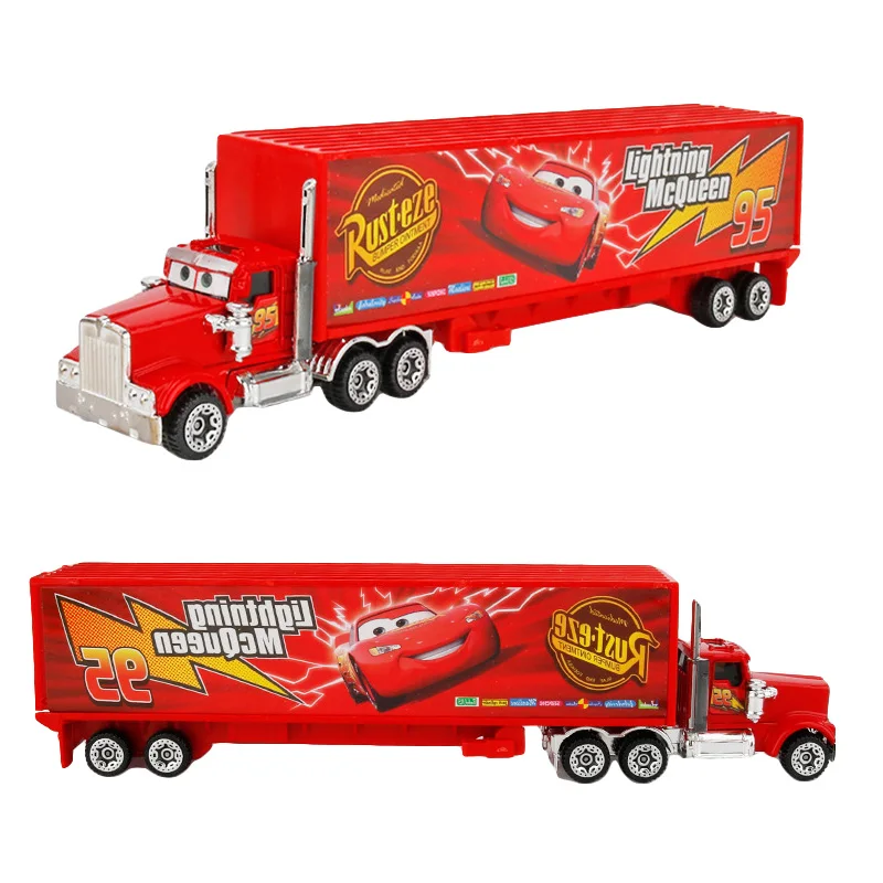 6-7pcs Disney Pixar Car 3 2 1 Lightning Mcqueen Truck Mack Jackson Storm Diecast Metal racing Car dinoco racer toy Set Boy Gift