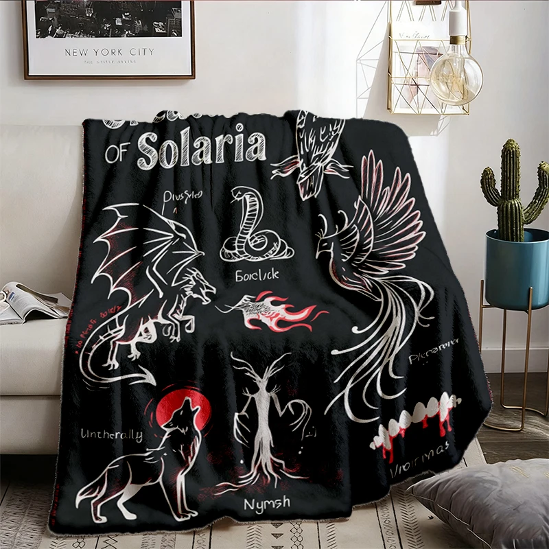 Creatures of Solaria Zodiac Academy Comfy Blanket Zodiac Academy Merch Flannel Blanket Fantasy Reader Gift Romantasy Gra