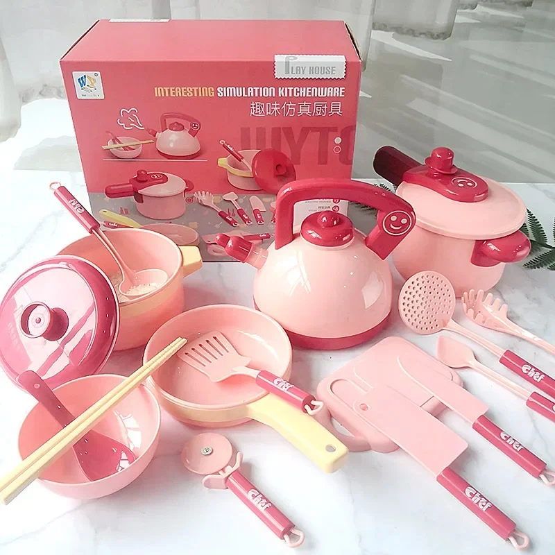 16pcs/set Children's Play House Toy Cut Fruit Vegetable Girl Simulation Kitchen Cooking Tableware Set Gifts Pretend play game