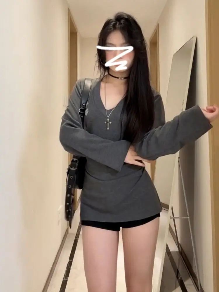 

Spicy Girl Knitted Crossbody Dress Women's Autumn Winter Long Sleeve Top Waist Cinched Bodycon Sweater Dress High Waist Short...