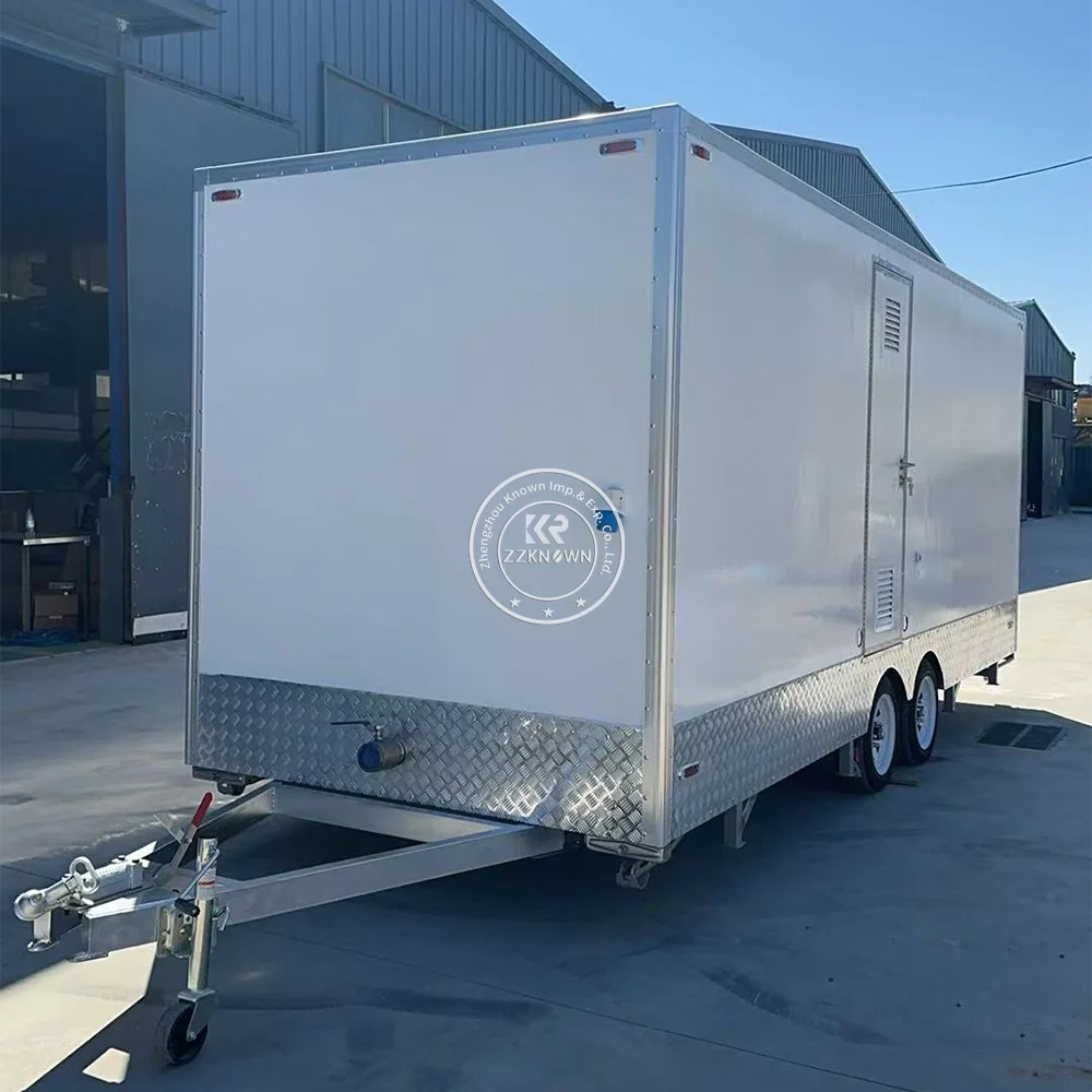 

Custom Restroom Washroom Construction Site And Work Camp Mobile Bathroom Trailer Portable Toilet Luxury Restroom Trailer