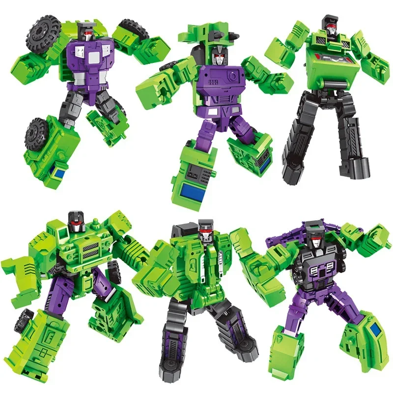 BaoHaiXing Transformatie Speelgoed 6 in 1 G1 Devastator Model Action Figure kleinschalige 22 cm Robot Scrapper Hook Mixmaster Scavenger