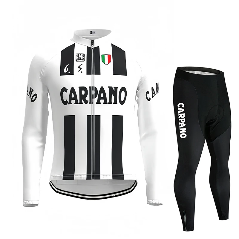Maillot de Ciclismo de Manga Larga Carpano, Jersey de Ciclismo de Manga Larga para Otoño, Ropa de Ciclismo para Hombre