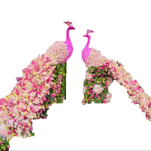 

Handmade large flower simulation peacock model wisteria trailing wedding garden wall decoration
