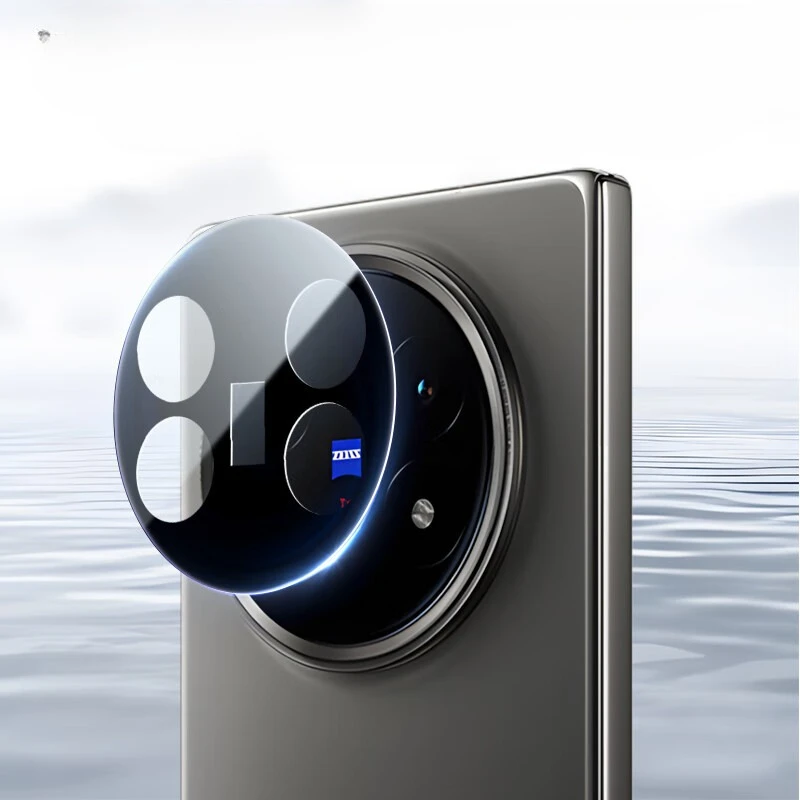 Funda de lente de cámara 3D para Vivo X Fold 5 Fold5, Protector de cámara de vidrio templado trasero para Vivo X Fold5, cubierta de película de anillo de lente