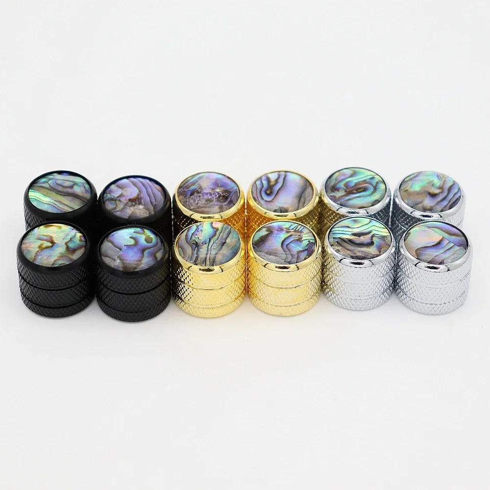 

2pcs/4pcs Metal Shell with Inlaid Shell Guitar Dome Knobs or Bass Knob