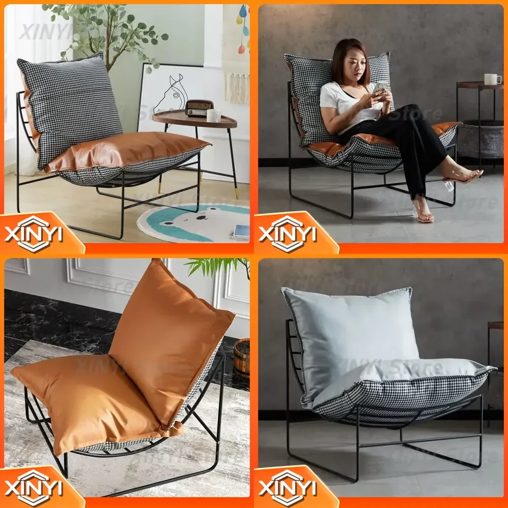 for Gaming Chair for Living Room for Office Ergonomic Metal Dining Chair Nordic Recliner Vanity Salon Chair Comfortable