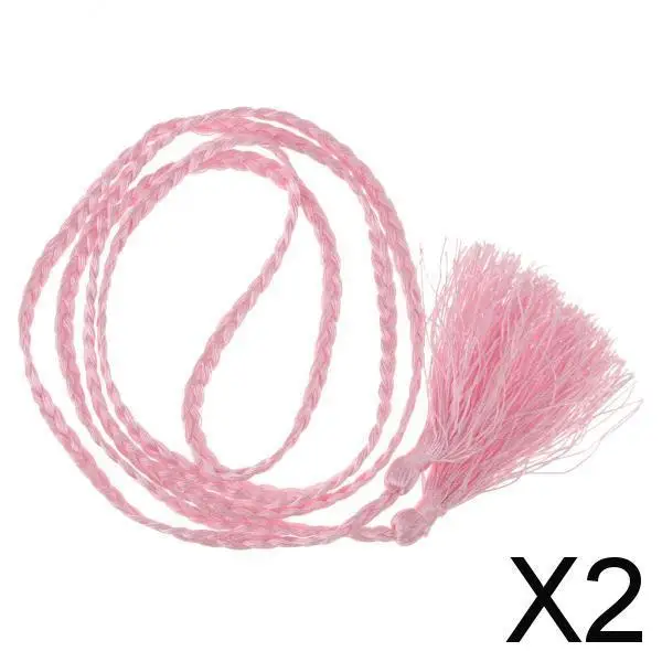 

2xWomen Girl Tassel Long Hair Band Rope Ring Ties Hair Accessories