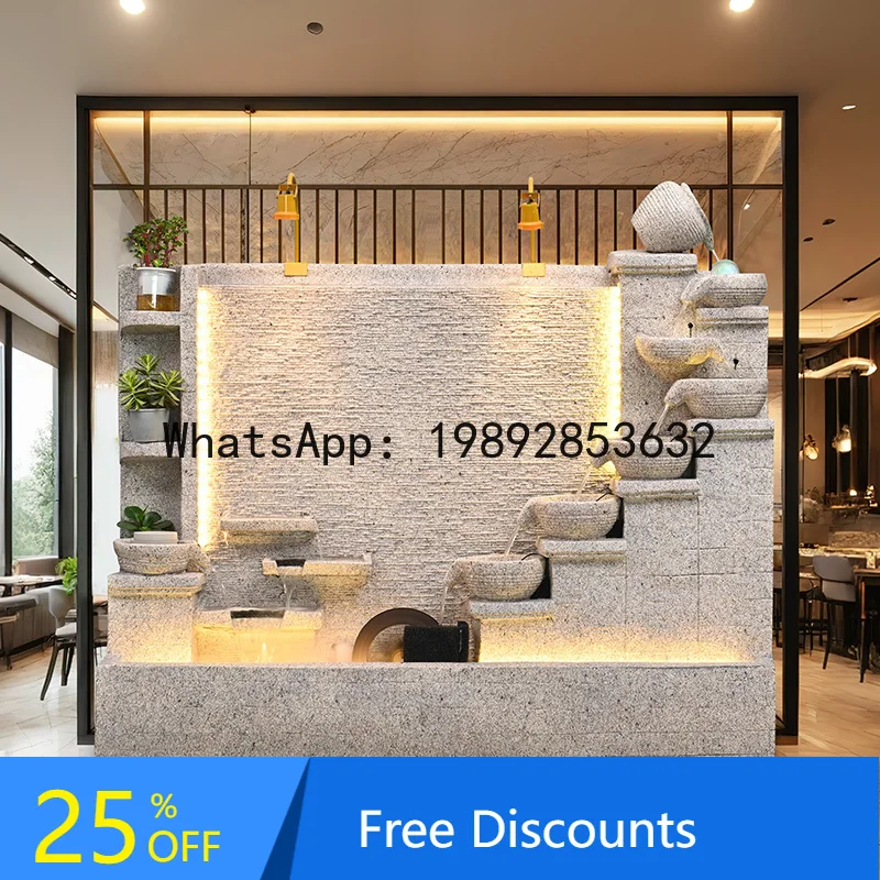 AB  Partition Feature Entrance Hallway Decoration Flowing Water Curtain Circulating Water Fish Tank Flowing Water Screen
