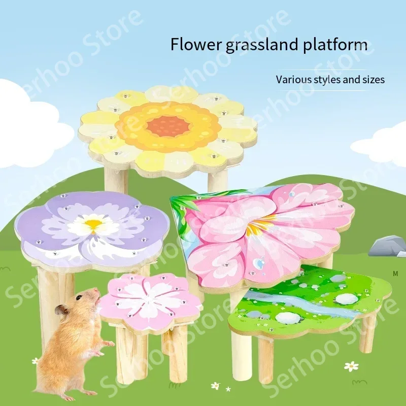 

Цветочная серия, хомяк, платформа, хомяки, игрушка для скалолазания, аксессуары для ландшафта, крысы, маленькие принадлежности для домашних животных