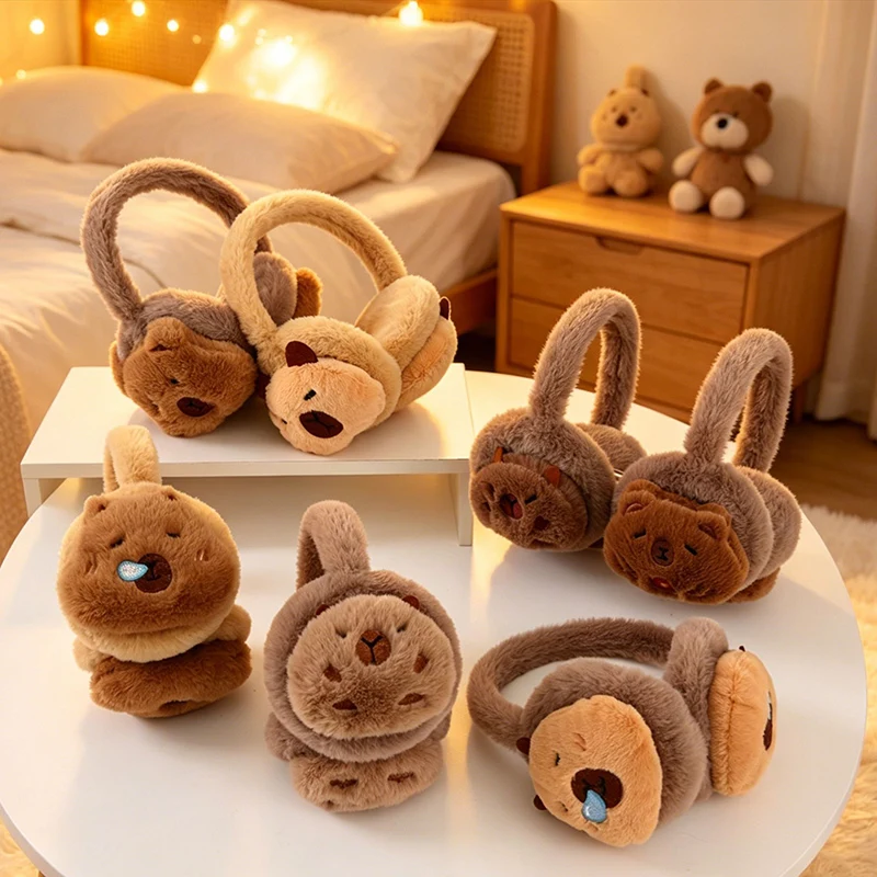 Kapibala Ear Warmer Autumn and Winter Cute Plush Ear Hoods for Girls Warm and Antifreeze Ear Pack for Boys Ear Covering for Boys