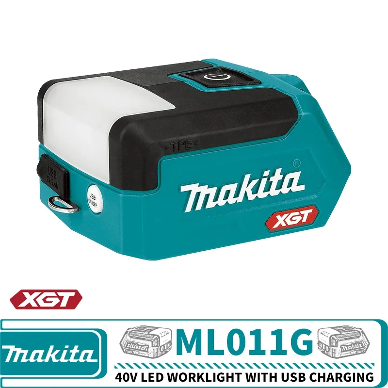 Makita-LEDワークライト,USB充電器付き,ml011g,dml817 ml107 40v 18v 12v,電動工具アクセサリー