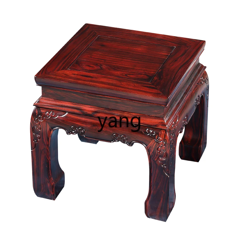 

LXL Rosewood Furniture Stool Changing Shoes Tiger Feet Dalbergia Latifolia Low Stool