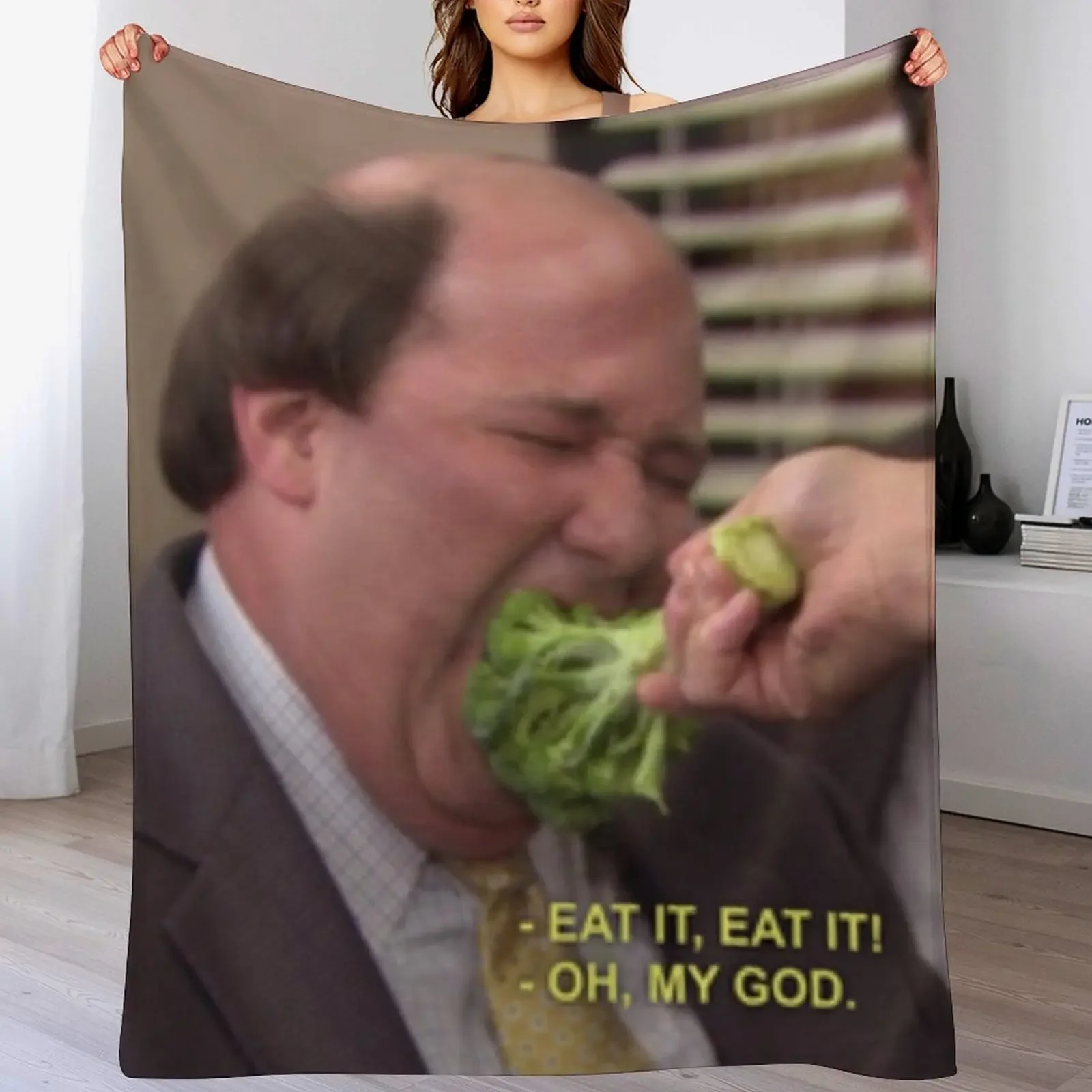 

Kevin and Broccoli - The Office Throw Blanket Bed Fashionable Fashion Sofas Comforter Camping Blankets