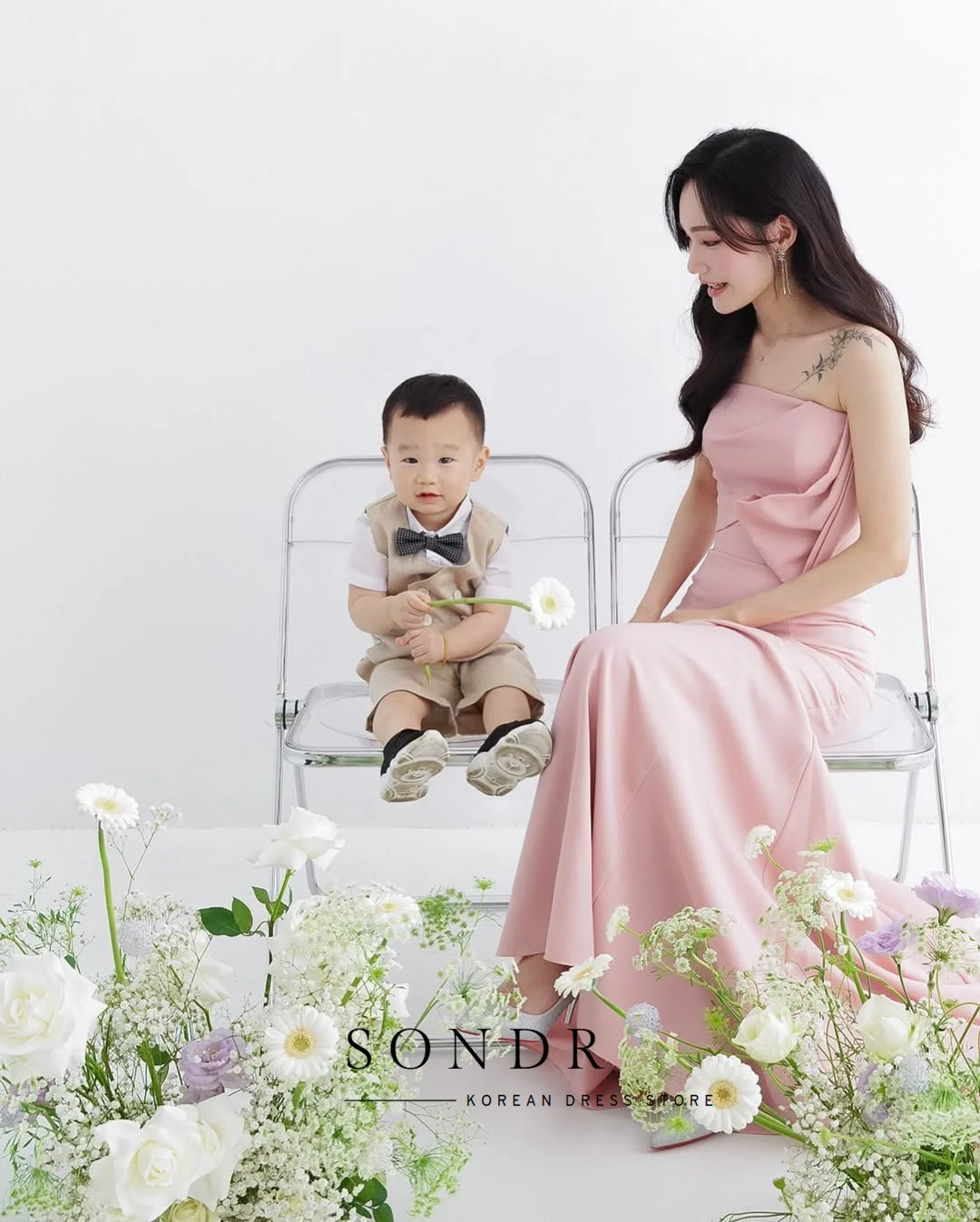 Sondr Mermaid Pink Korean Wedding Dresses Strapless Customized Bridal Photo Shoot Gown Wedding Reception Dresses 2025