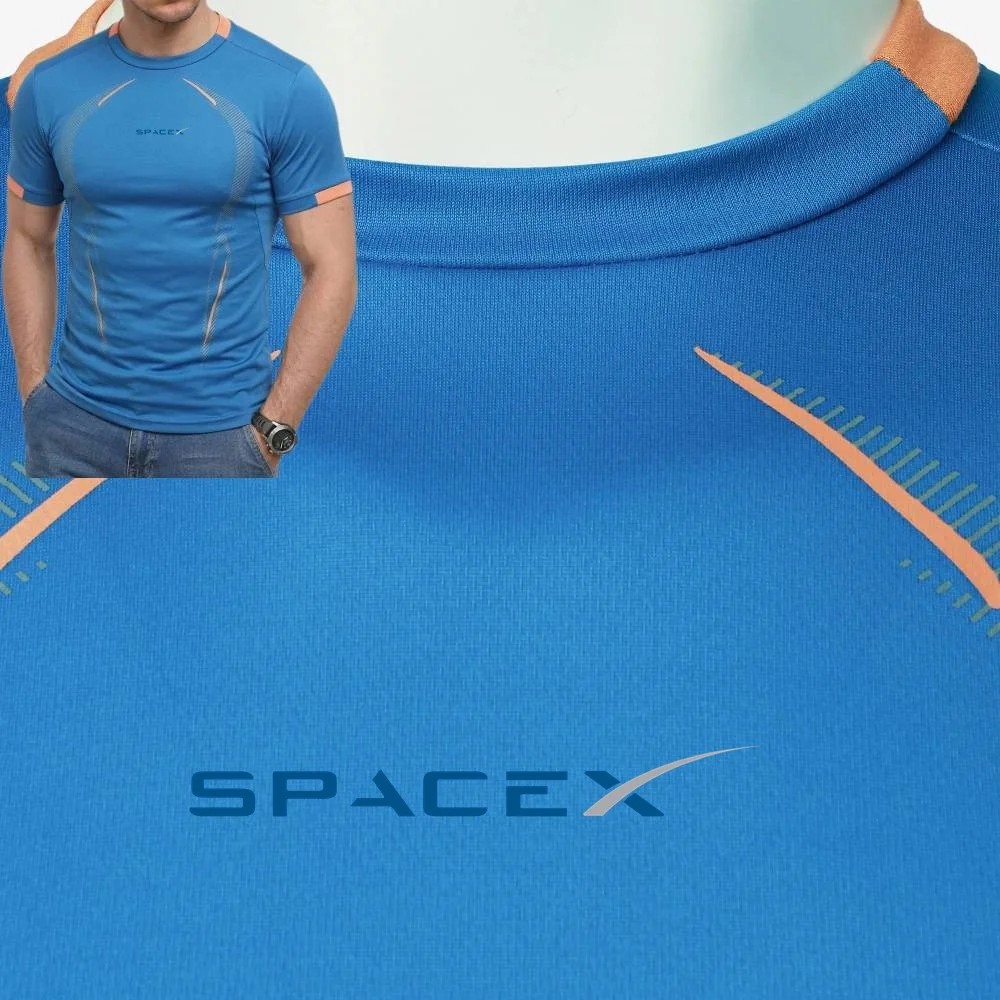 Summer SpaceX Rocket Men's Thin Compression T-Shirt High Stretch Muscle Fit Quick Dry Breathable Sports Tee Sun Protection