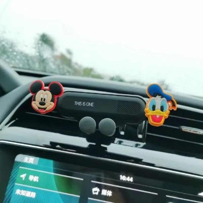 Disney Mickey Mouse Car Phone Holder Goddess Models Car Mobile Support for Universal GPS Stand Cartoon Anime Interior Decoration