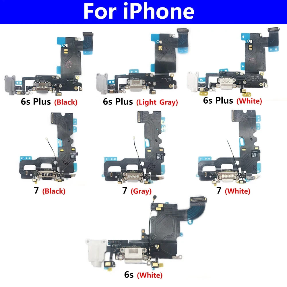 New For iPhone 6 6G 6S 77G 8 8G Plus USB Charging Board Port Mic Microphone Dock Connector Board Flex Cable