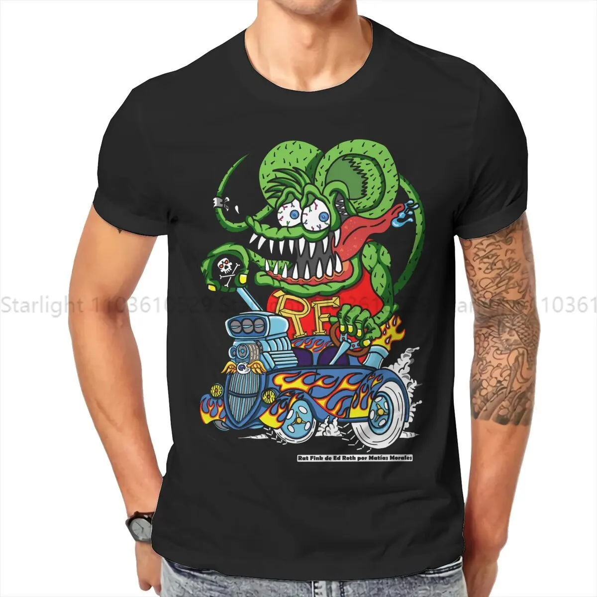 Rat Fink TShirt For Male  Clothing Style T Shirt Homme