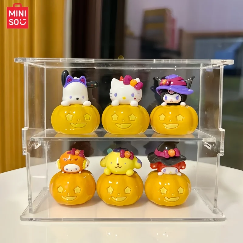 

В наличии Miniso, оригинальные персонажи Sanrio, серия «Кошелек или жизнь», моза, слепая коробка, кукла, украшение автомобиля, игрушки на Хэллоуин, подарки