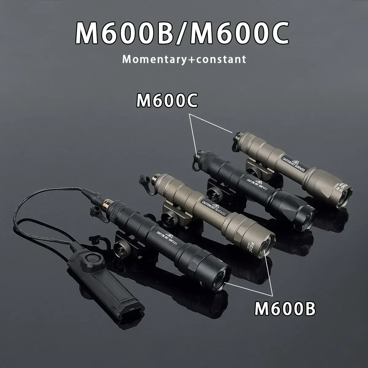 Tactical Surefire M300 M600 M600B M600C Weapon LED Rifle Flashlight Pistol Scout Light Torch Hunting 20mm Pictinny Rail AR15