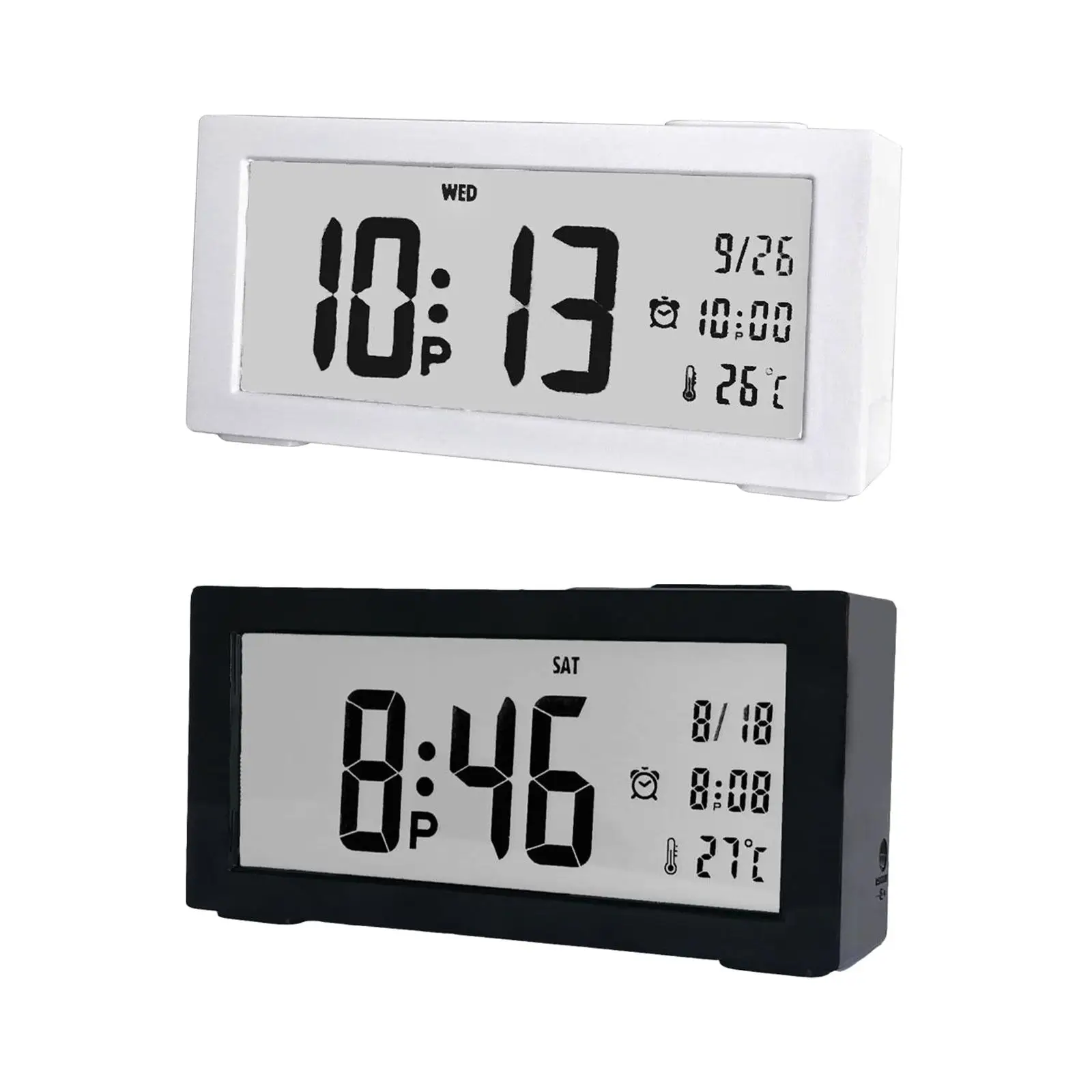 Digital Clock Table Decor Kids Adults 12/24H Display LCD Snooze Bedroom Beside