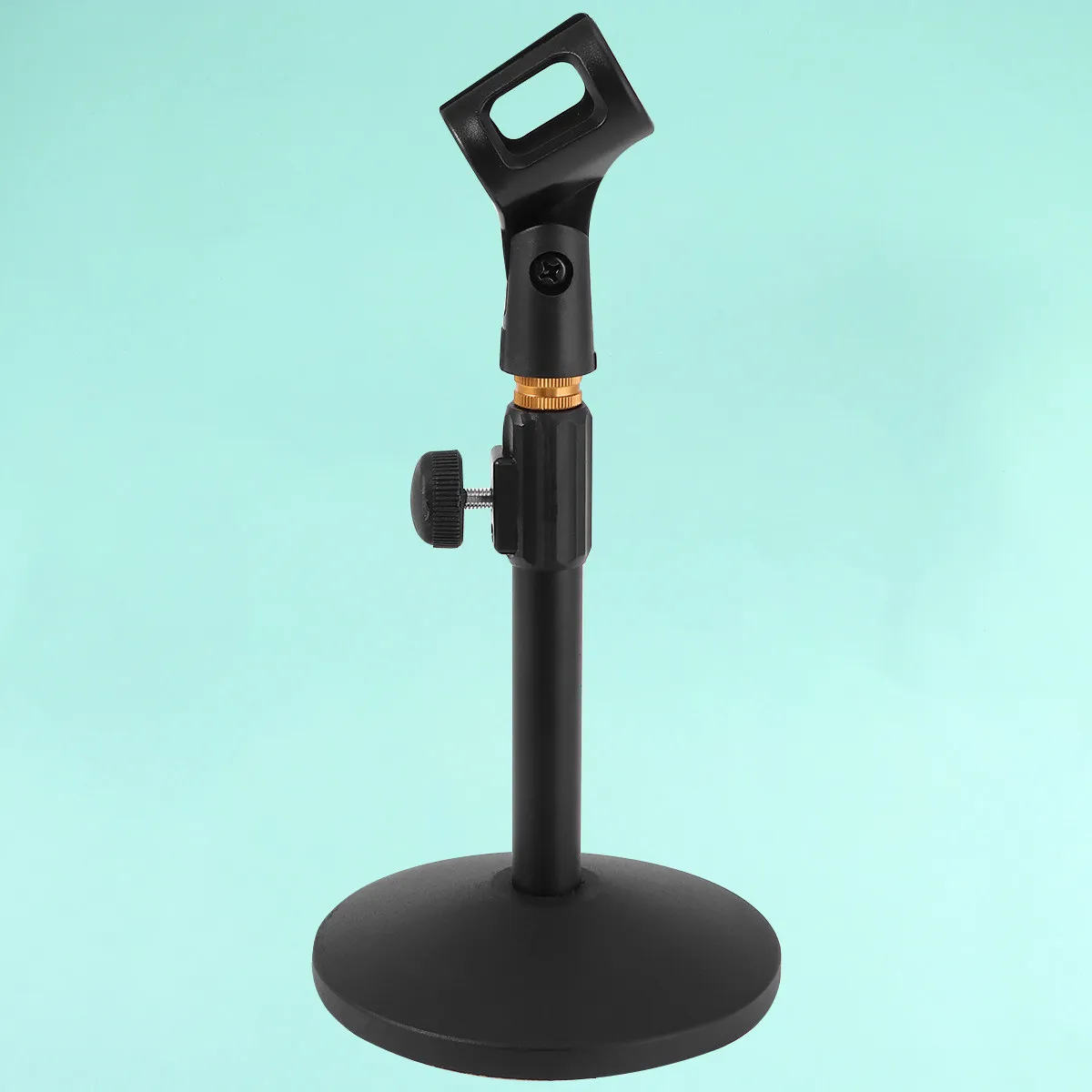 Liftable Microphone Stand Round Base Desktop Bracket Flexible Adjustable Height Professional Use for Home Live Broadcast Online
