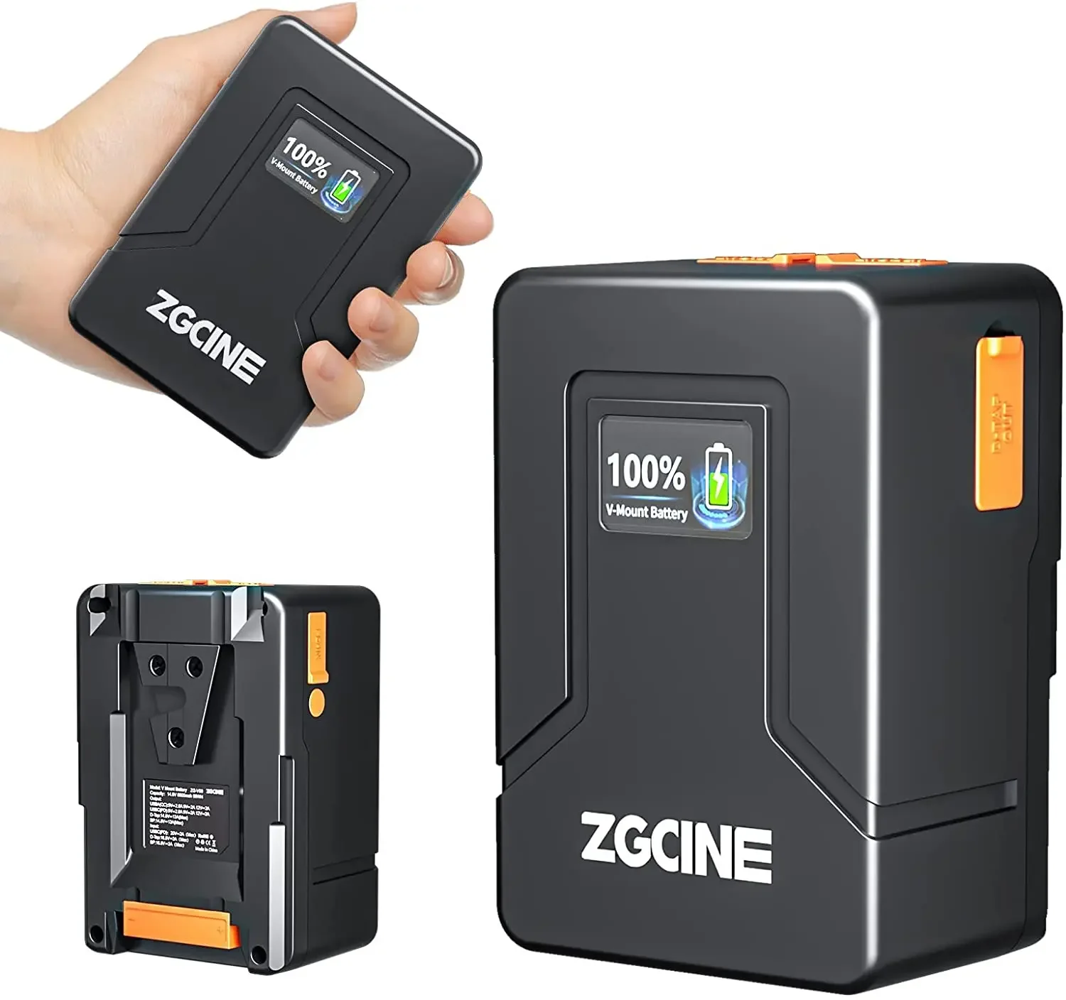 

ZGCINE 99Wh 14.8V V Mount/V lock Battery Charger for Video Camera Camcorder battery with D-tap and type-C port